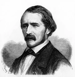 portrét Emila Saisseta, francouzského filozofa. 1814-1863.