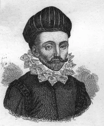 portrét Françoise GAUCHERA, dit Scevole de SAINT MARTHE. Francouzský spisovatel 16. století. Rytina z roku 1835.