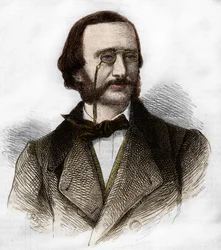 portrét Jacquese Offenbacha (1819-1880), německého skladatele, naturalizovaného francouzštiny.