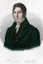 portrét německého skladatele Louise Spohra (1784-1859).