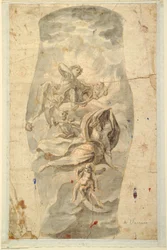 Kresba, Návrh stropu s Apollonem, asi 1780