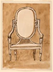 Kresba, židle, 1780-90