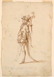 Kresba, kostýmní výprava: A Page for a Ballet, ca. 1720