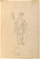 Kresba, kostýmní výprava: Valor for a Ballet, ca. 1720