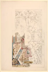 Kresba, návrh stropu, 1750-1800