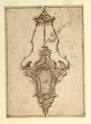 Kresba, návrh kadidelnice, 1725-1750