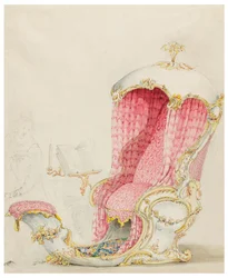 Kresba, Návrh lehátka, cca 1810