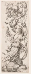 Tisk, Ornamenty nebo grotesky (Grotesque Ornament), asi 1653