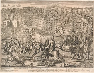 Pohled na bitvu u Cullodenu ve Skotsku?, 1746