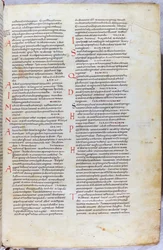 Stránka z Bible z 11. století, která představuje jednotlivé knihy Starého zákona.