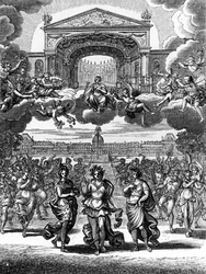 Scéna Alceste od Jean Baptiste Lully (Giovanni Battista Lulli) (1632-1687).