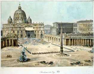 Požehnání papeže od sv. Petra Římského, ca. 1820.