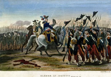 Kampaň (expedice) do Egypta (1798-1801): Generál Jean Baptiste Kleber (1753-1800) v Egyptě. Napoleon Bonaparte mu nechal v srpnu 1799 vrchního velitele armády.