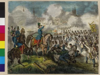 Zajetí Raabu 28. června 1849 prostřednictvím císařských vojsk