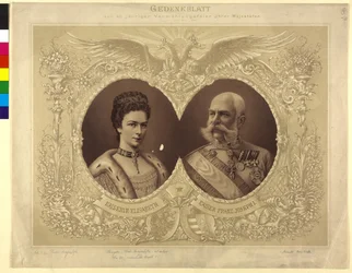 Pamětní list 40 let od svatebního obřadu Jejího Veličenstva 24. dubna 1854