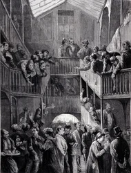 Konstantinopol: burza na předměstí Galata v roce 1878.