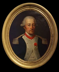 Hrabě Laurent de Migot, podplukovník regimentu draků Artois, konec 18. století (olej na plátně)