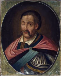 Danylo Apostol - Portrét hejtmana Danylo Apostol (1654-1734), Anonym. Olej na plátně, rozměr : 67x53, počátek 18. stol., Muzeum Narodowe, Varšava