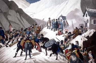 Sestup Napoleona Bonaparta v Itálii: překročení hory St Bernard