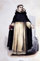 Dominikánská. Rytina z alba o řeholních řádech, Paříž