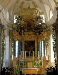 Ebersmunster (Alsasko) – oltář.