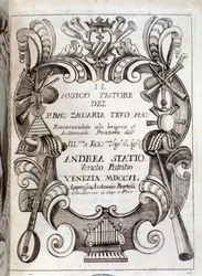 Frontispice of Il musico testore od Zaccaria Tevo