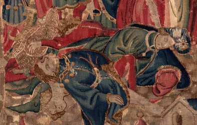 Historie Saint Piat a Saint Eleuthère, scéna 14: Mor ničí město Tournai. Maloobchodní.
