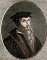 John Calvin - Jean Calvin 1509-1564 - rytina - 19. stol.