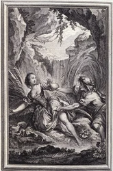 Řeka Scamander - v “”Příběhy a povídky ve verších”” od Jean La Fontaine. 1762.