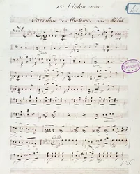 Úvodní strana opery Stratonice od Mehula (1792)