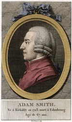 Portrét Adama Smithe (1723 - 1790), skotského filozofa a ekonoma.