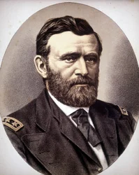 Portrét amerického generála a státníka Ulyssese Simpsona Granta (1822 - 1885).