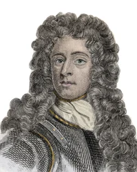 Portrét Arthura Herberta (1647-1716), hraběte z Torringtonu, admirála a anglického politika. Rytina 19. století.
