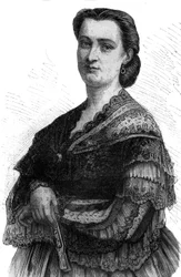 Portrét Carlotty Patti (1835-1889) lyrické zpěvačky sestry Adeliny Patti.