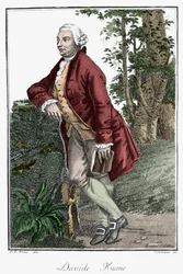 Portrét Davida Humea, skotského filozofa (1711-1776).