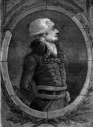 Portrét generála Dumourieze. Charles Francois du Perier, dit du Perier du Mourier pak francouzský generál Dumouriez (1739 - 1823).