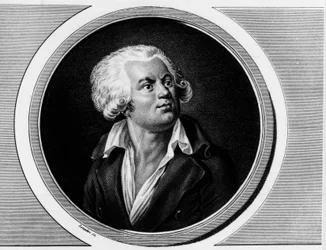 Portrét Georgese Jacquese Dantona, konvenčního právníka (1759-1794). Rytina v „“ Kompletní sbírka historických obrazů francouzské revoluce, ve třech svazcích.“““ 1804.
