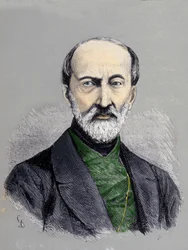 Portrét Giuseppe Mazziniho (1805 nebo 1808 - 1872).