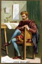 Portrét Jean Bullant (1520 - 1578) francouzský architekt, designér a teoretik. Chromolitografie 19. století.