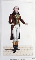 Portrét Jean Lambert (Jean-Lambert) Tallian. Francouzský politik (1767 až 1820) zástupce Úmluvy, rytina z roku 1830