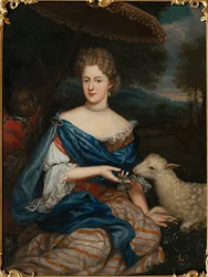 Portrét Marie Karoliny Sobieské (1697-1740) (Marie Charlotte Sobieska) - Anonymní - cca 1730 - Olej na plátně - 150x123 - Muzeum paláce Wilanow