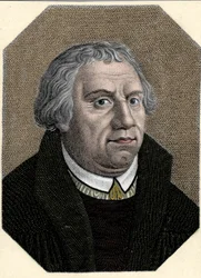 Portrét Martina Luthera (1483-1546) německého náboženského reformátora.