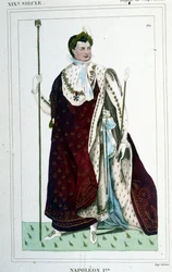 Portrét Napoleona I. (1769 - 1821) v kostýmu císaře.