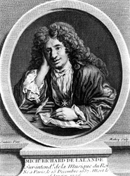 Portrét Richarda Delalanda, superintendenta Hudby krále; b. 15. prosince 1657 v Paříži; d. 18. ledna 1726.