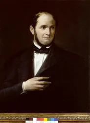 Portrét Saveria Mercadante (1795-1870), italský skladatel, anonymní malba. Muzeum divadla La Scala, Milán