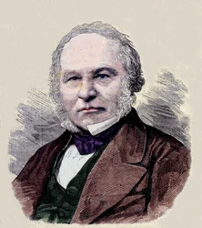 Portrét sira Rowlanda Hilla (1795-1879), vynálezce poštovní známky.