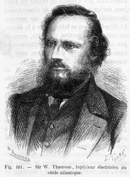 Portrét sira Williama Thomsona, lorda Kelvina (1824-1907) - v „Zázracích vědy“ od Louise Figuiera