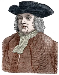 Portrét Williama Penna (1644-1718) zakladatele Pensylvánie. Anglický náboženský reformátor a publicista.