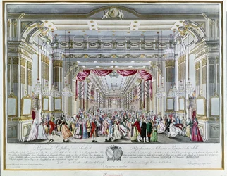Představení „La clemenza di Tito“ (Titova shovívavost) Wolfganga Amadea Mozarta (1756-1791) při korunovačních slavnostech rakouského císaře Leopolda II. (1747-1792) českým králem roku 1791 v divadle v Královské ulici v Praze. Pražské muzeum
