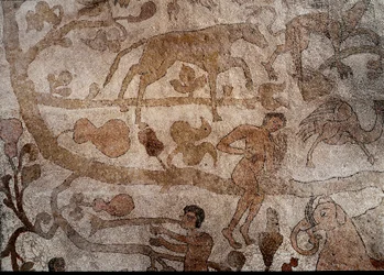 Znázornění imaginární indické fauny symbolizující činy Alexandra Velikého